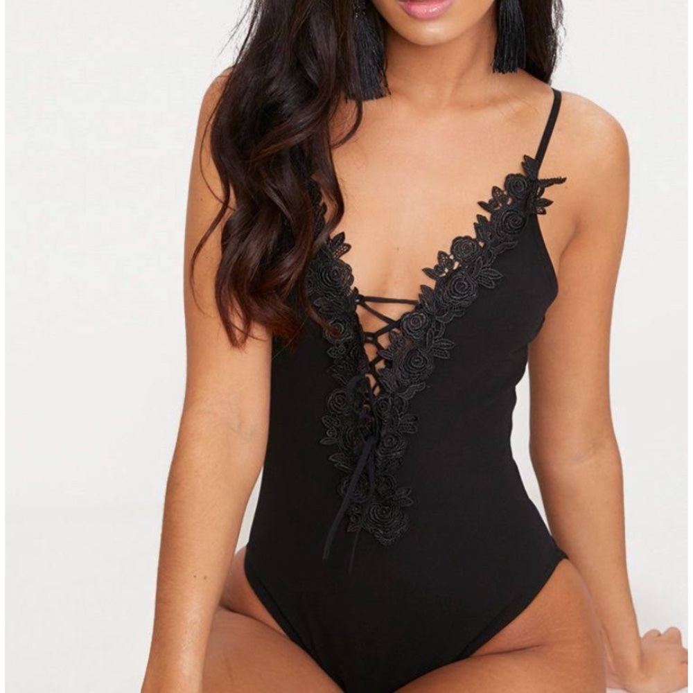 Black laced bodysuit